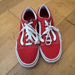 Red Skateboard Vans - Unisex - Men’s 5, Women’s 6.5 - Worn but Good Condition